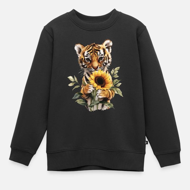 Gepard - Kinder Premium Organic Sweatshirt - Schwarz