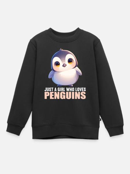 Pinguine Pinguin - Kinder Premium Organic Sweatshirt - Schwarz