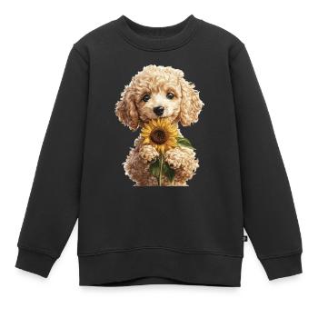 Pudel - Kinder Premium Organic Sweatshirt - Schwarz - Vorne - AI Model Kid Female (0cm)