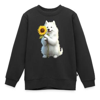 Samojede - Kinder Premium Organic Sweatshirt - Schwarz - Vorne - AI Model Kid Female (0cm)