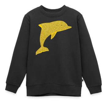 Niedlicher Delfin - Kinder Premium Organic Sweatshirt - Schwarz - Vorne - AI Model Kid Female (0cm)