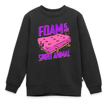 Polsterer Polsterin Foam Is My Spirit Animal - Kinder Premium Organic Sweatshirt - Schwarz - Vorne - AI Model Kid Female (0cm)