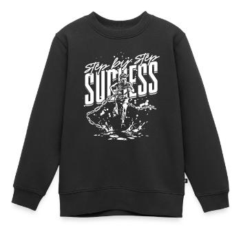 Marathon Marathons Coureurs Running - Sweat Premium enfant bio - noir - Devant - AI Model Kid Female (0cm)