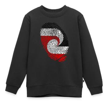 Fingerabdrücke der Maori-Flagge, Neuseeland - Kinder Premium Organic Sweatshirt - Schwarz - Vorne - AI Model Kid Female (0cm)
