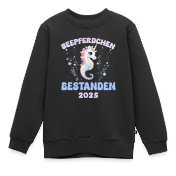 Mädchen Seepferdchen bestanden 2025 Kinder - Kinder Premium Organic Sweatshirt - Schwarz - Vorne - AI Model Kid Female (0cm)