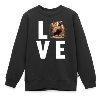 Fasane Fasan - Kinder Premium Organic Sweatshirt - Schwarz - Vorne - AI Model Kid Female (0cm)