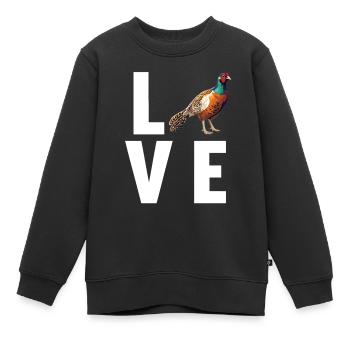 Fasane Fasan - Kinder Premium Organic Sweatshirt - Schwarz - Vorne - AI Model Kid Female (0cm)