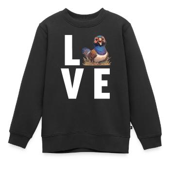 Fasane Fasan - Kinder Premium Organic Sweatshirt - Schwarz - Vorne - AI Model Kid Female (0cm)