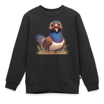 Fasane Fasan - Kinder Premium Organic Sweatshirt - Schwarz - Vorne - AI Model Kid Female (0cm)