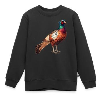 Fasane Fasan - Kinder Premium Organic Sweatshirt - Schwarz - Vorne - AI Model Kid Female (0cm)