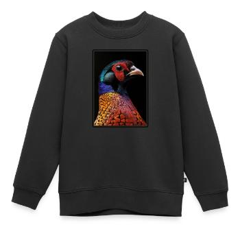 Fasane Fasan - Kinder Premium Organic Sweatshirt - Schwarz - Vorne - AI Model Kid Female (0cm)