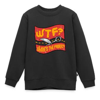 Polsterer Polsterin Polsterei Where's The Fabric? - Kinder Premium Organic Sweatshirt - Schwarz - Vorne - AI Model Kid Female (0cm)