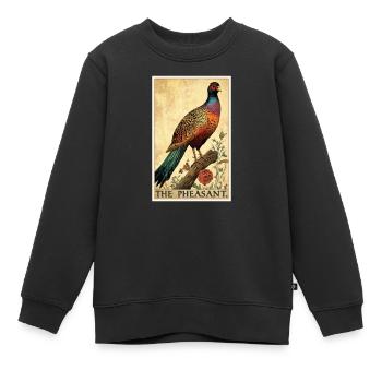 Fasane Fasan - Kinder Premium Organic Sweatshirt - Schwarz - Vorne - AI Model Kid Female (0cm)