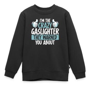 Allume-gaz - Sweat Premium enfant bio - noir - Devant - AI Model Kid Female (0cm)