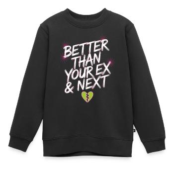 Better Than Your Ex & Next Breakup Single Party - Kids Premium Organic Sweatshirt - black - Front - AI Model Kid Female (0cm)