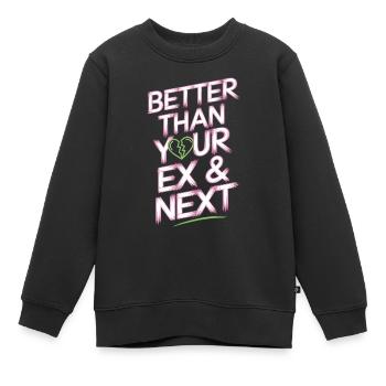 Better Than Your Ex & Next Breakup Single Party - Kids Premium Organic Sweatshirt - black - Front - AI Model Kid Female (0cm)