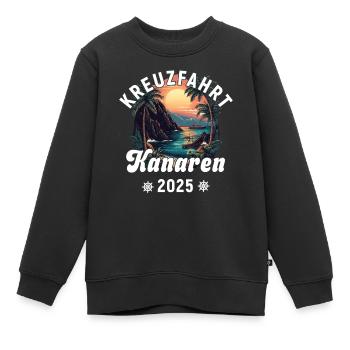 Kreuzfahrt Kanaren 2025 - Kinder Premium Organic Sweatshirt - Schwarz - Vorne - AI Model Kid Female (0cm)