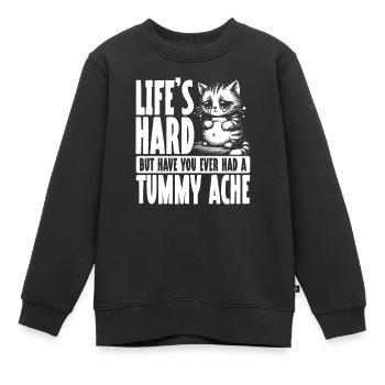 Douleur à l’estomac Survivant Douleur à l’estomac - Sweat Premium enfant bio - noir - Devant - AI Model Kid Female (0cm)