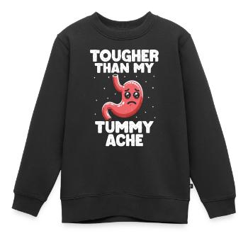 Douleur à l’estomac Survivant Douleur à l’estomac - Sweat Premium enfant bio - noir - Devant - AI Model Kid Female (0cm)
