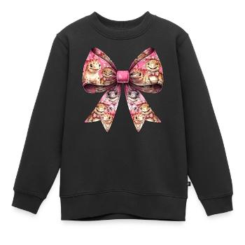 Coquette Arc Ankylosaure Motif Dinosaure - Sweat Premium enfant bio - noir - Devant - AI Model Kid Female (0cm)