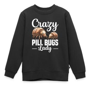 Crazy Pill Bugs Lady - Kinder Premium Organic Sweatshirt - Schwarz - Vorne - AI Model Kid Female (0cm)