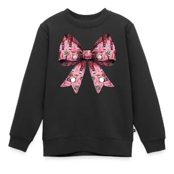 Coquette arc fanfare motif musicien - Sweat Premium enfant bio - noir - Devant - AI Model Kid Female (0cm)