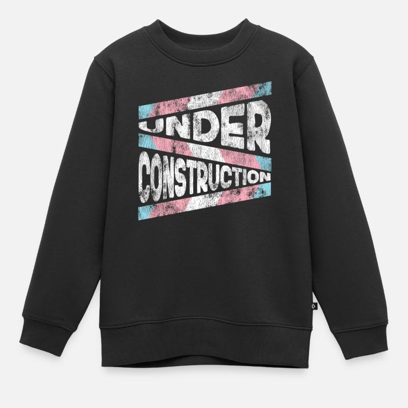 Transgender Trans LGBT Pride - Kinder Premium Organic Sweatshirt - Schwarz