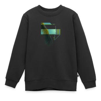 Paradis Soleil Sérénité Palmier - Sweat Premium enfant bio - noir - Devant - AI Model Kid Female (0cm)