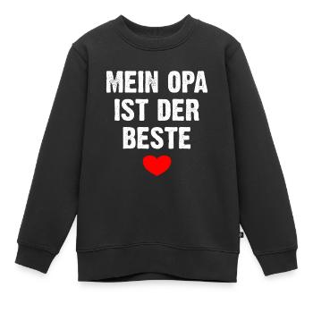 Mein Opa Ist Der Beste - Kinder Premium Organic Sweatshirt - Schwarz - Vorne - AI Model Kid Female (0cm)