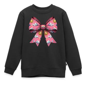 Coquette Arc Météorologie Soleil Nuages - Sweat Premium enfant bio - noir - Devant - AI Model Kid Female (0cm)