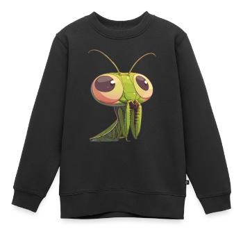 Mantes religieuses Mantes religieuses - Sweat Premium enfant bio - noir - Devant - AI Model Kid Female (0cm)