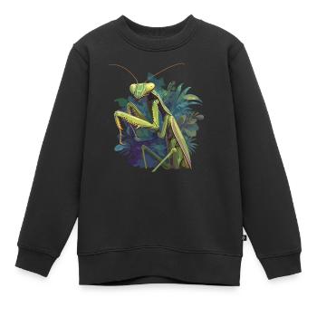 Mantes religieuses Mantes religieuses - Sweat Premium enfant bio - noir - Devant - AI Model Kid Female (0cm)