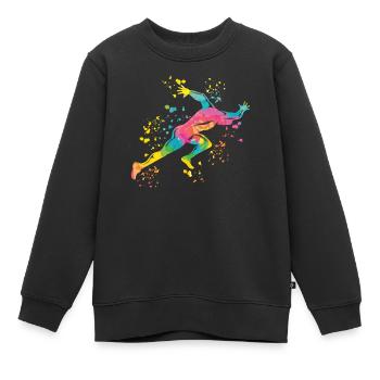 Sprinter Colorsplash Sprintender Sprint - Kinder Premium Organic Sweatshirt - Schwarz - Vorne - AI Model Kid Female (0cm)