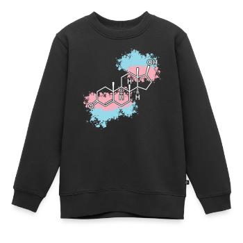 Transgender Trans LGBT Pride - Kids Premium Organic Sweatshirt - black - Front - AI Model Kid Female (0cm)