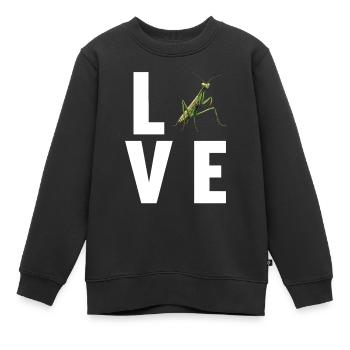 Mantes religieuses Mantes religieuses - Sweat Premium enfant bio - noir - Devant - AI Model Kid Female (0cm)