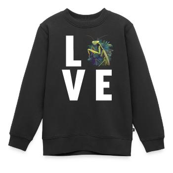 Mantes religieuses Mantes religieuses - Sweat Premium enfant bio - noir - Devant - AI Model Kid Female (0cm)