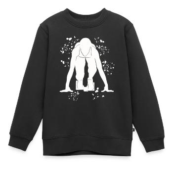 Sprinter Colorsplash Sprintender Sprint - Kinder Premium Organic Sweatshirt - Schwarz - Vorne - AI Model Kid Female (0cm)