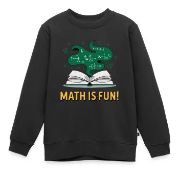 MATHEMATIK - Kinder Premium Organic Sweatshirt - Schwarz - Vorne - AI Model Kid Female (0cm)