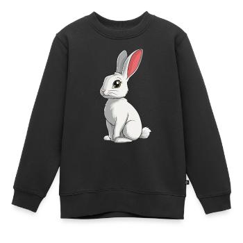 Hasen Hase - Kinder Premium Organic Sweatshirt - Schwarz - Vorne - AI Model Kid Female (0cm)
