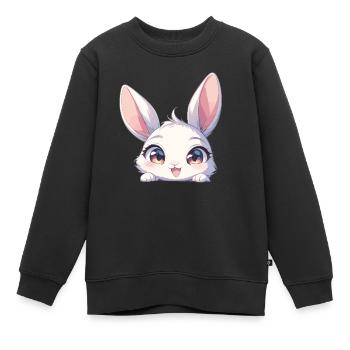 Hasen Hase - Kinder Premium Organic Sweatshirt - Schwarz - Vorne - AI Model Kid Female (0cm)