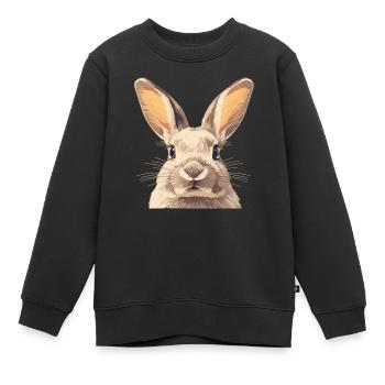 Hasen Hase - Kinder Premium Organic Sweatshirt - Schwarz - Vorne - AI Model Kid Female (0cm)