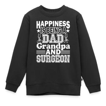 Surgeon Dad Grandpa And Surgeon - Kids Premium Organic Sweatshirt - black - Front - AI Model Kid Female (0cm)