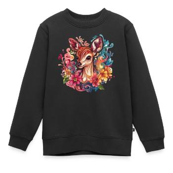 Fauve coloré - Sweat Premium enfant bio - noir - Devant - AI Model Kid Female (0cm)