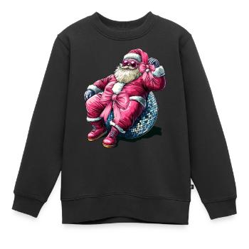 Noeud Coquet Père Noël - Sweat Premium enfant bio - noir - Devant - AI Model Kid Female (0cm)