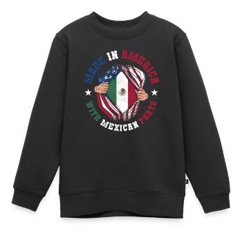Fabriqué en Amérique avec des pièces mexicaines - Sweat Premium enfant bio - noir - Devant - AI Model Kid Female (0cm)