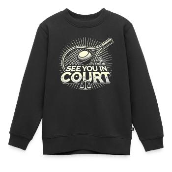 Wir sehen uns vor Gericht - Kinder Premium Organic Sweatshirt - Schwarz - Vorne - AI Model Kid Female (0cm)
