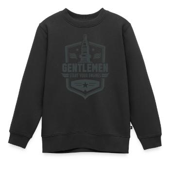 Messieurs, démarrez vos moteurs Sport automobile - Sweat Premium enfant bio - noir - Devant - AI Model Kid Female (0cm)