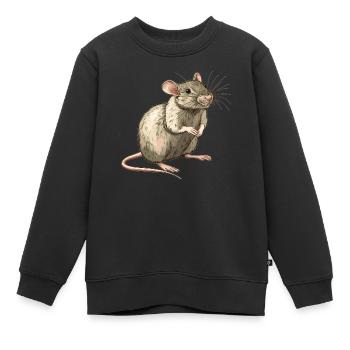 Ratten Ratte - Kinder Premium Organic Sweatshirt - Schwarz - Vorne - AI Model Kid Female (0cm)