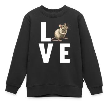 Ratten Ratte - Kinder Premium Organic Sweatshirt - Schwarz - Vorne - AI Model Kid Female (0cm)