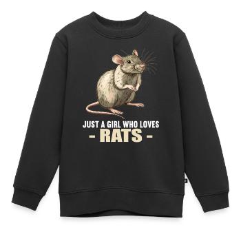 Ratten Ratte - Kinder Premium Organic Sweatshirt - Schwarz - Vorne - AI Model Kid Female (0cm)